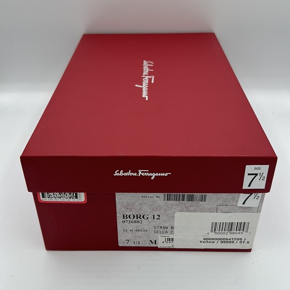 Salvatore Ferragamo Borg 12 Mustard Yellow Suede Sneakers Men’s Size 7.5 NIB - Picture 7 of 7